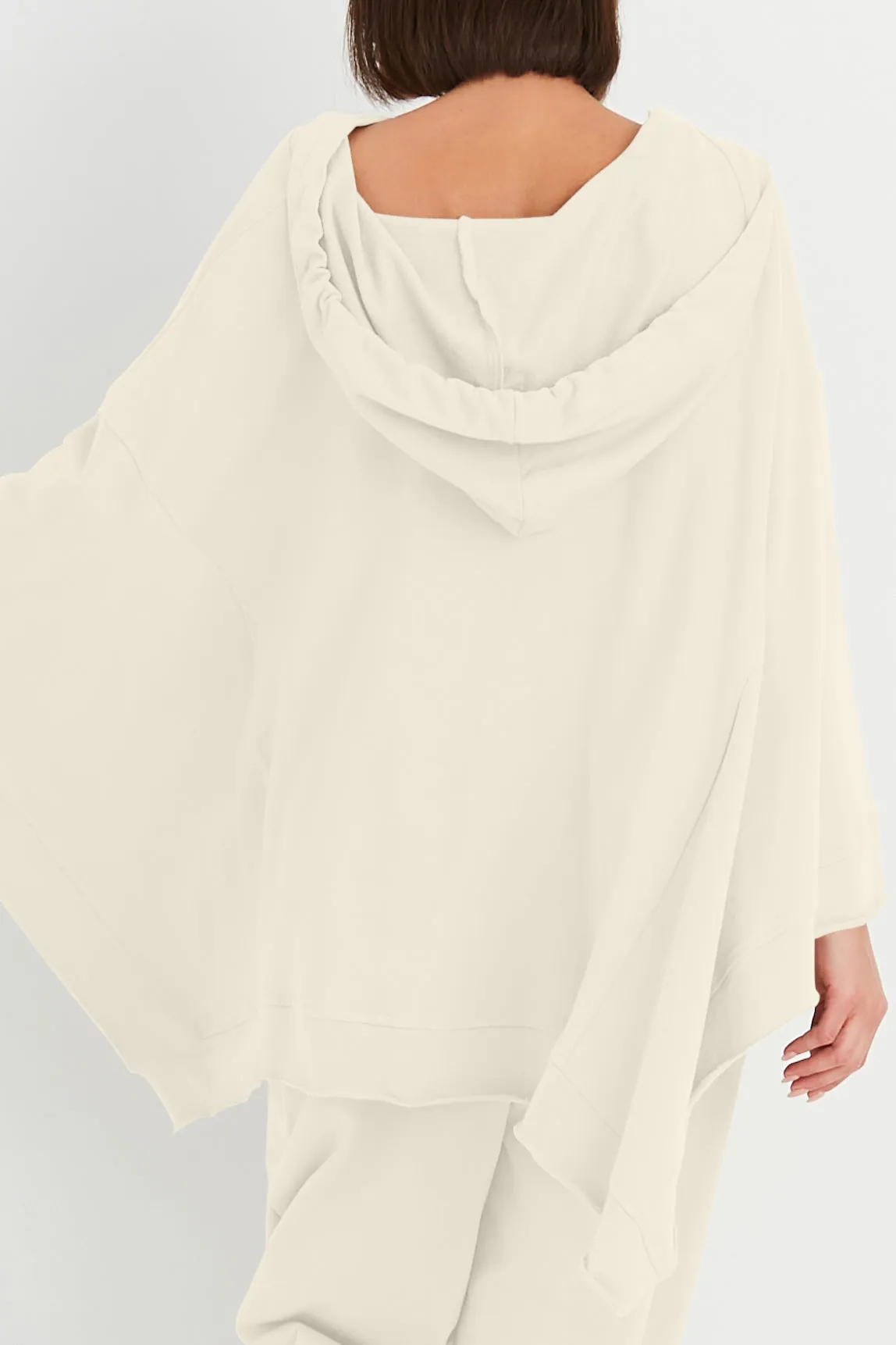 French Terry Zipped Up Poncho