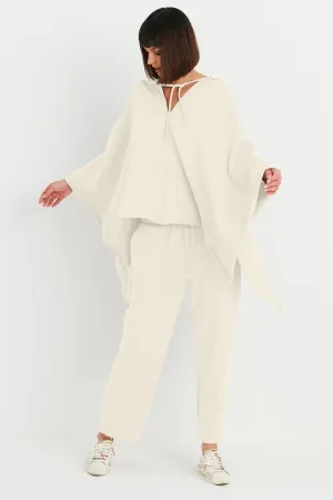 French Terry Zipped Up Poncho