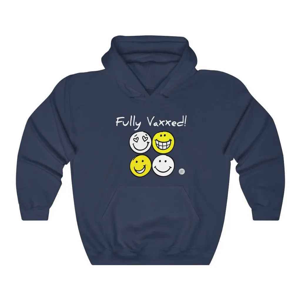 Fully Vaxxed Smilies Unisex Heavy Blend™ Hooded Sweatshirt