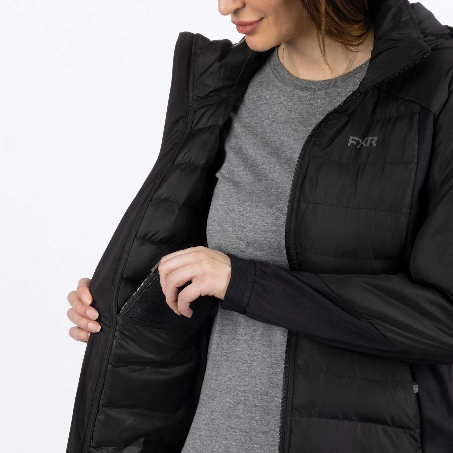 FXR Womens Phoenix Quilted Insulated Hoodie
