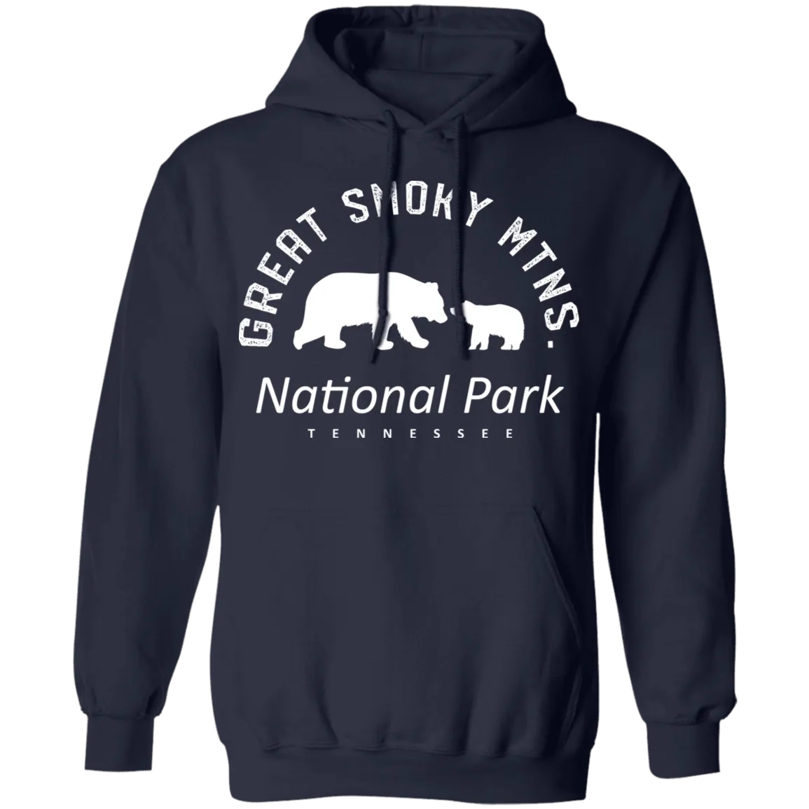 Great Smoky Mtns (White) - Pullover Hoodie