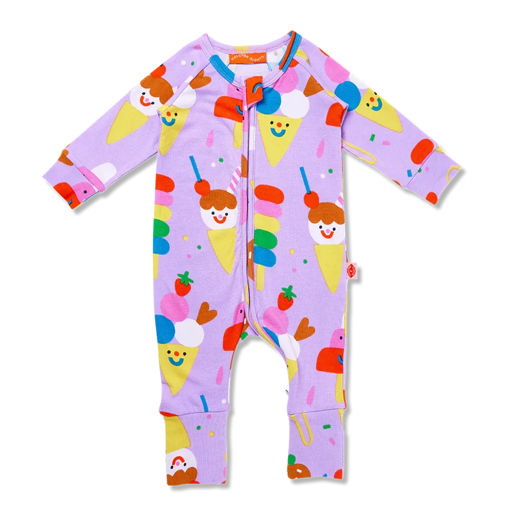 HALCYON NIGHTS SUNDAE FUNDAY LONG SLEEVE ROMPER