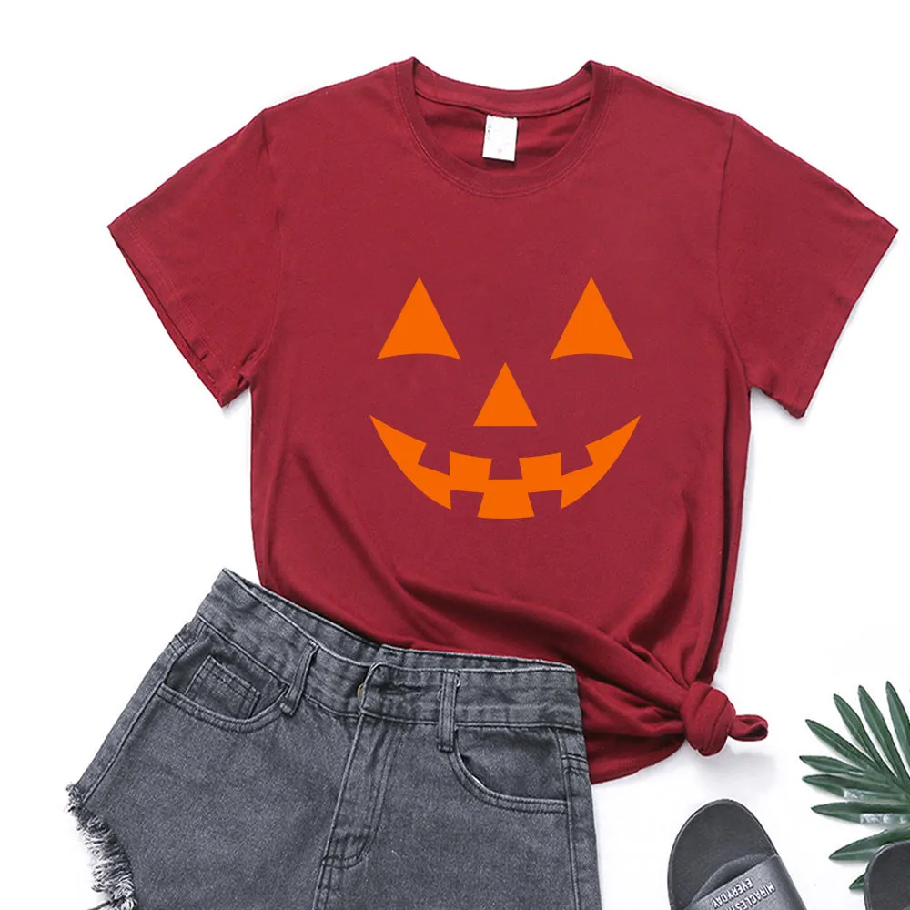 Halloween Printed T-shirt 2-Piece Set A