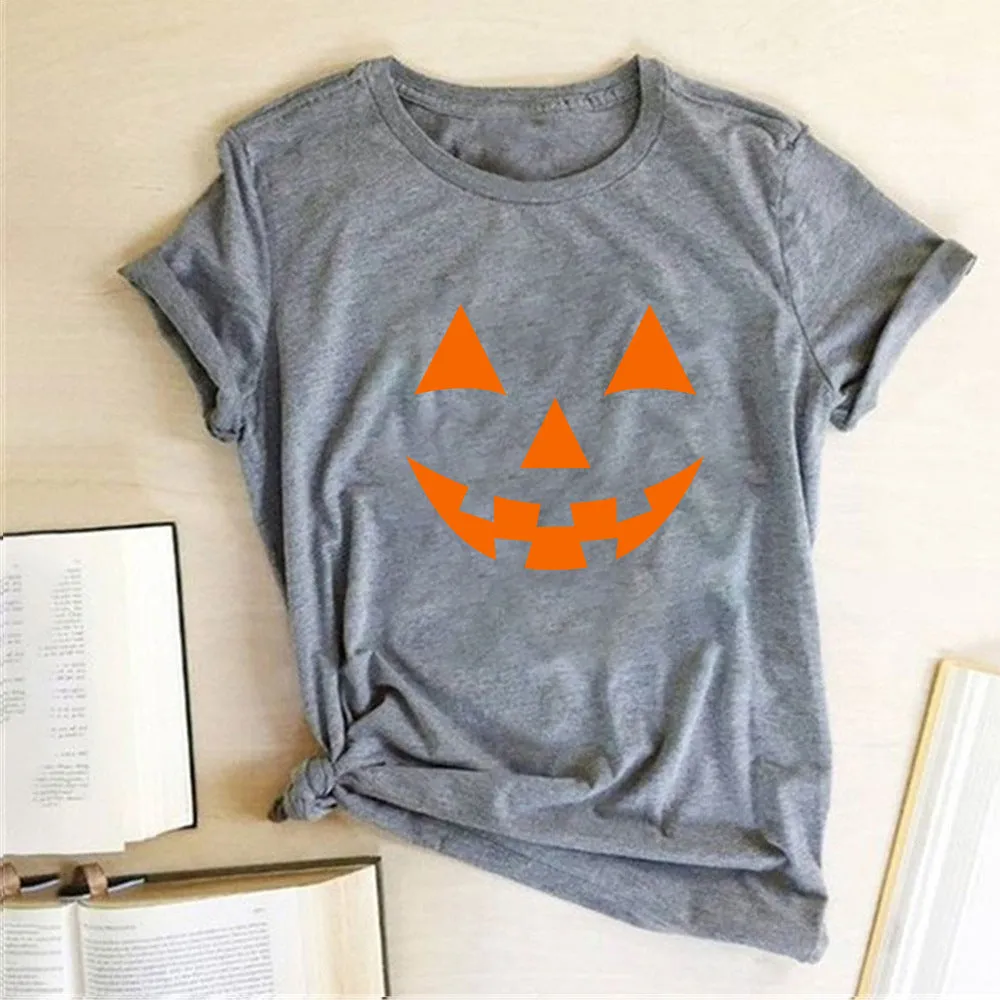 Halloween Printed T-shirt 2-Piece Set A