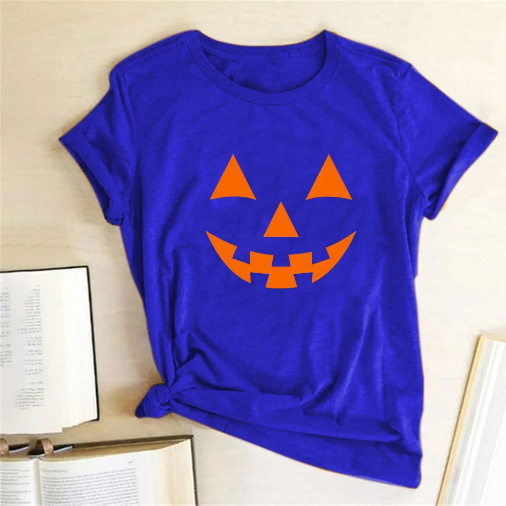 Halloween Printed T-shirt 2-Piece Set A
