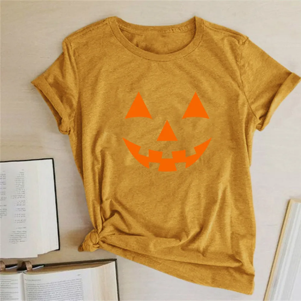 Halloween Printed T-shirt 2-Piece Set A