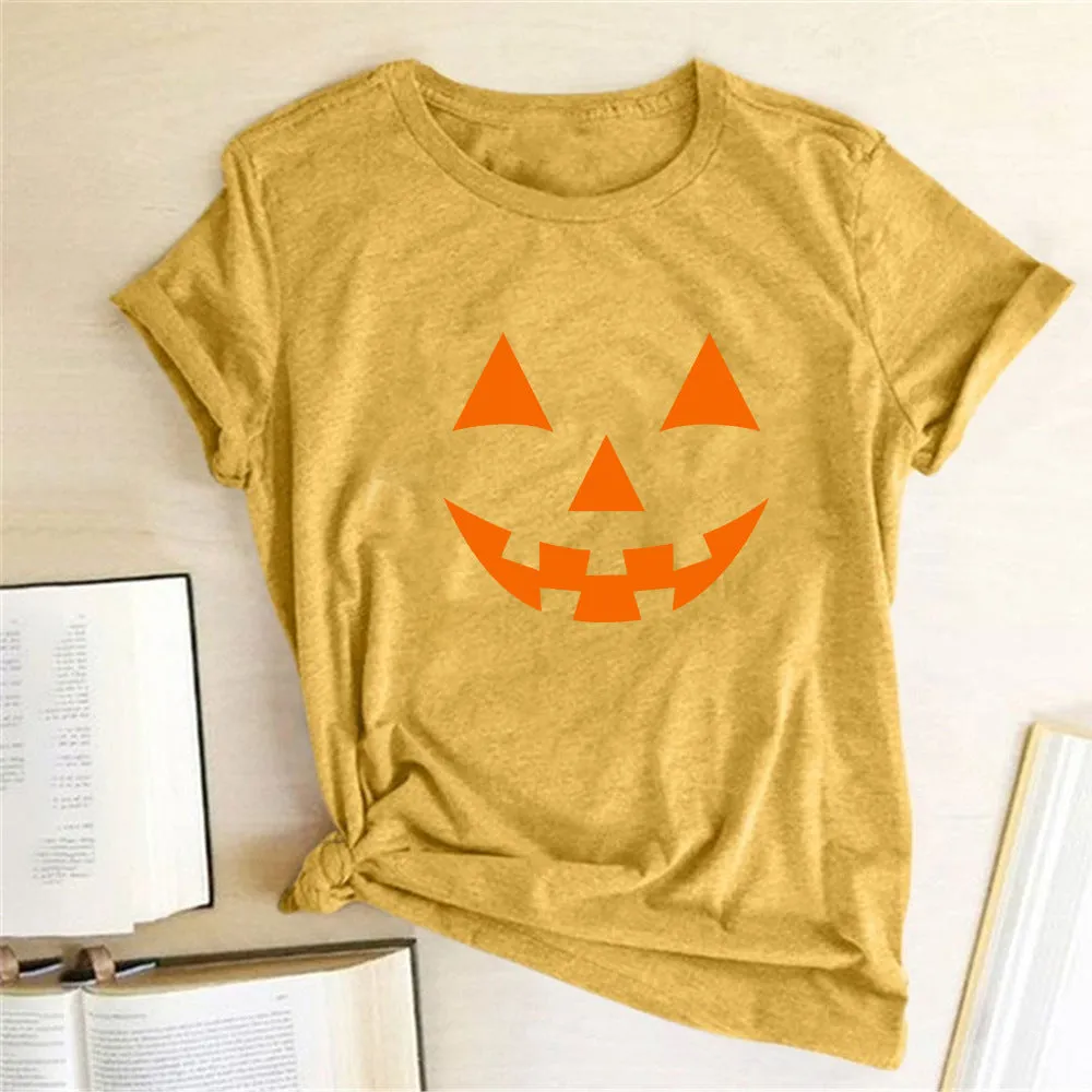 Halloween Printed T-shirt 2-Piece Set A