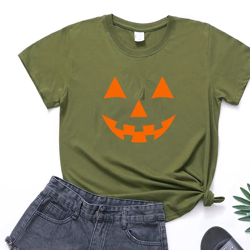 Halloween Printed T-shirt 2-Piece Set A