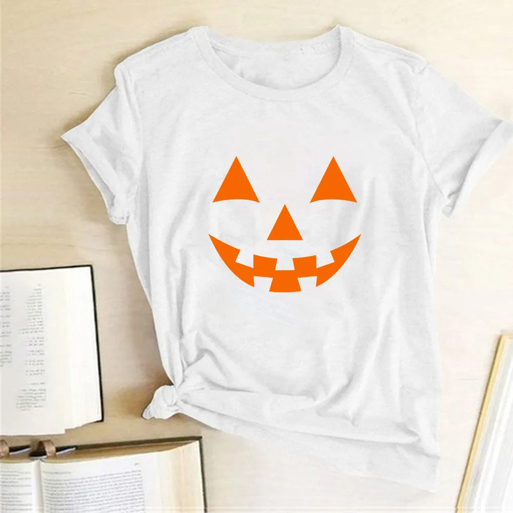 Halloween Printed T-shirt 2-Piece Set A