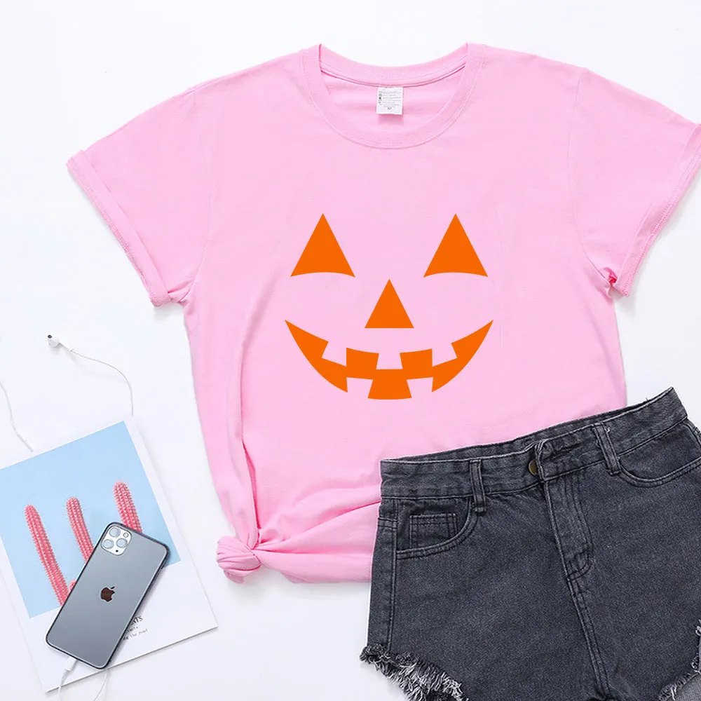 Halloween Printed T-shirt 2-Piece Set A