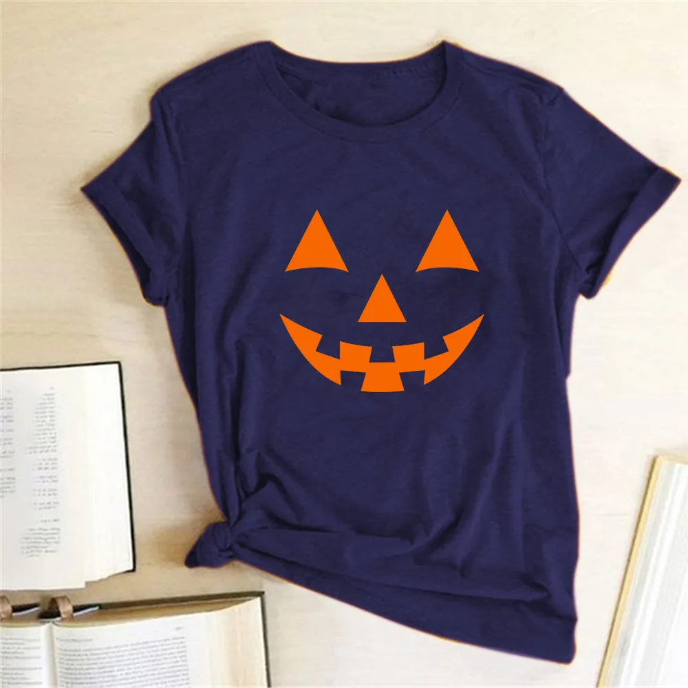 Halloween Printed T-shirt 2-Piece Set A