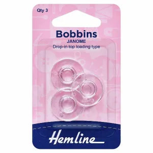 Hemline Plastic Bobbin: Janome