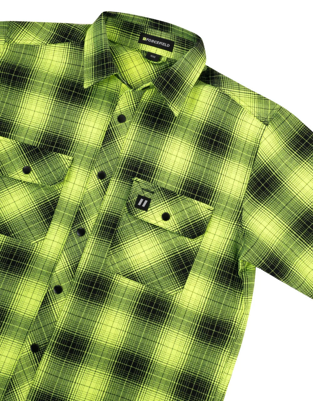 Hi Vis Black Shadow Plaid Unlined Flannel Shirt