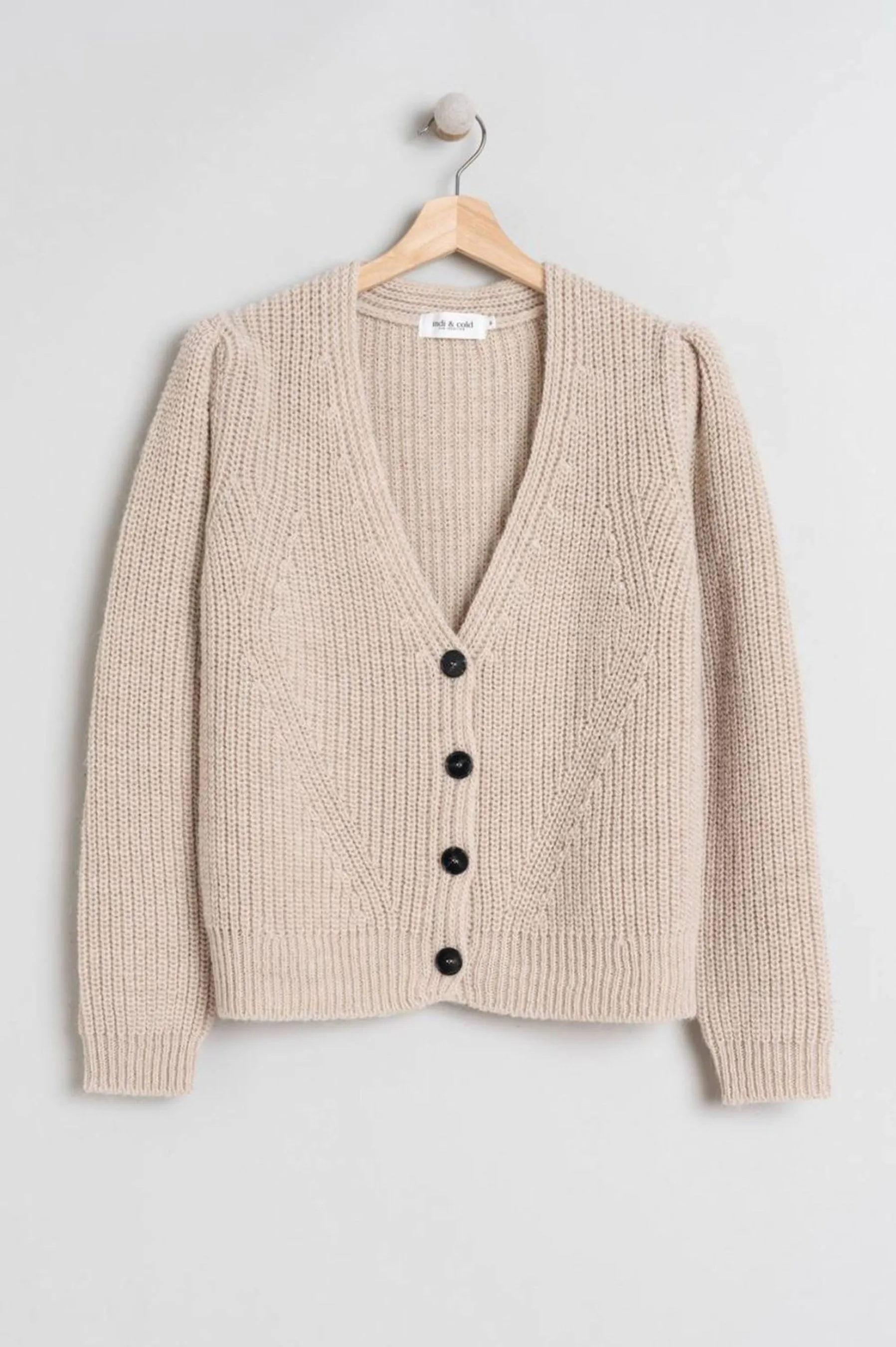 Indi & Cold Short V-Neck Cardigan