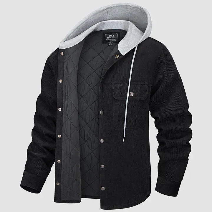 Kevin - Lässige Winter Wattierte Jacke mit Kapuze für Herren