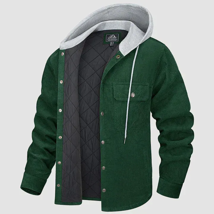 Kevin - Lässige Winter Wattierte Jacke mit Kapuze für Herren