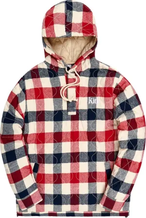 Kith Watts Flannel Quilted Hoodie 'Ivory/Multi', Multicolor