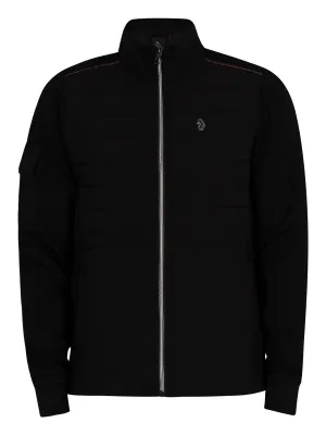 Luke 1977 Bucky Zip Through Sweat Jet Black