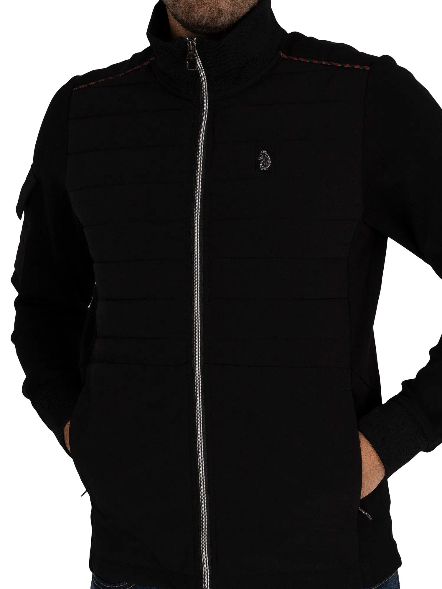 Luke 1977 Bucky Zip Through Sweat Jet Black