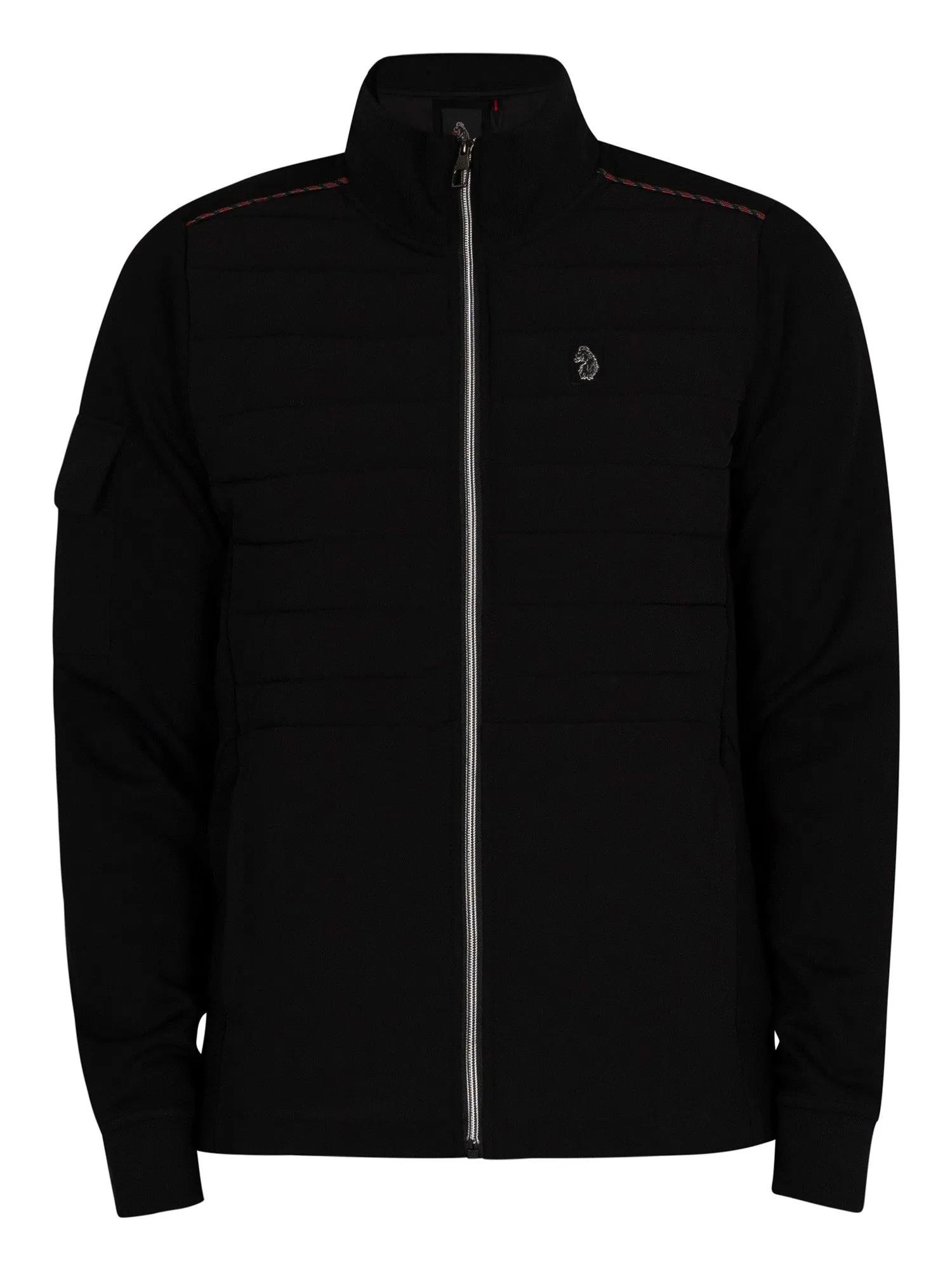 Luke 1977 Bucky Zip Through Sweat Jet Black