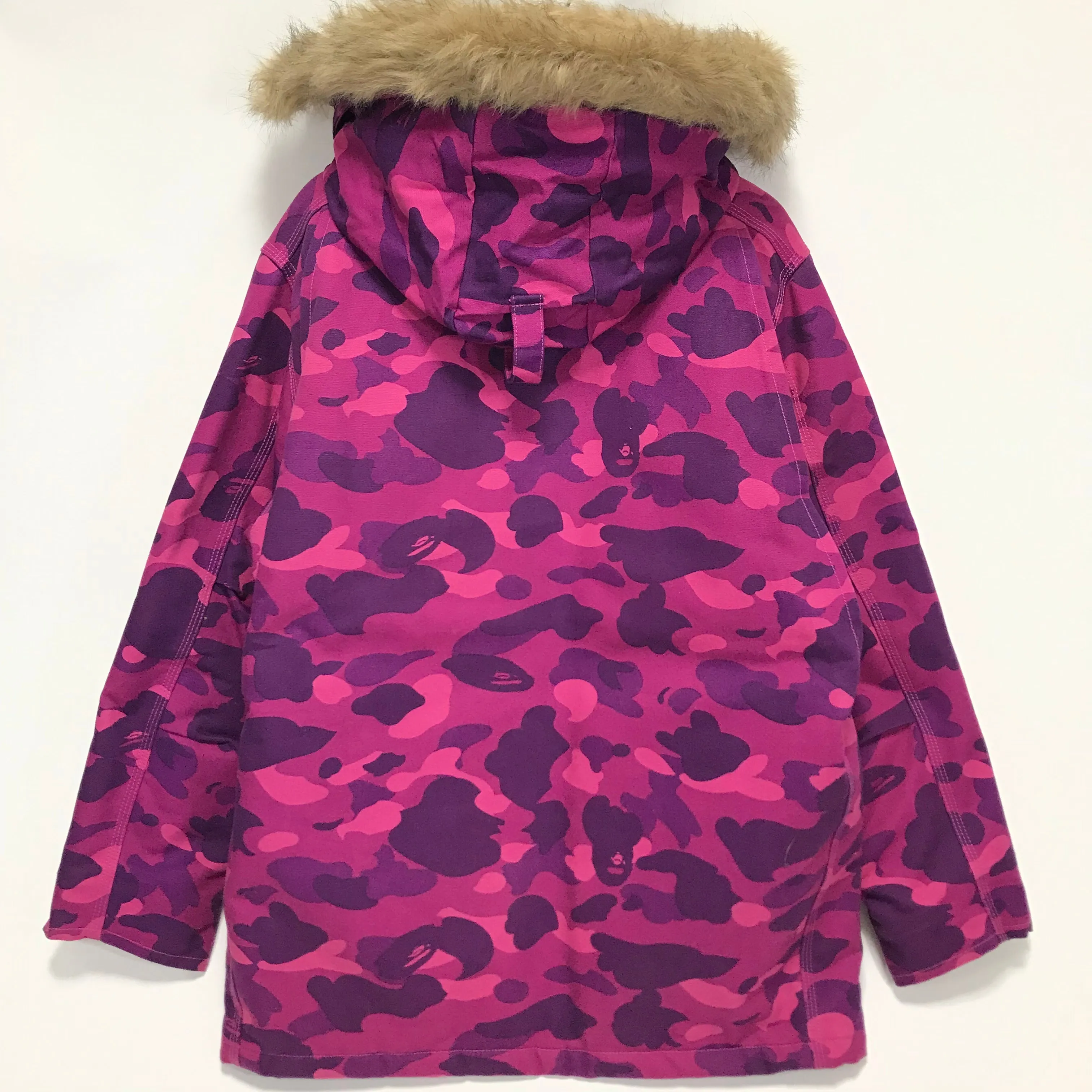 [M] A Bathing Ape Bape Carhartt N-3B Color Camo Jacket Purple