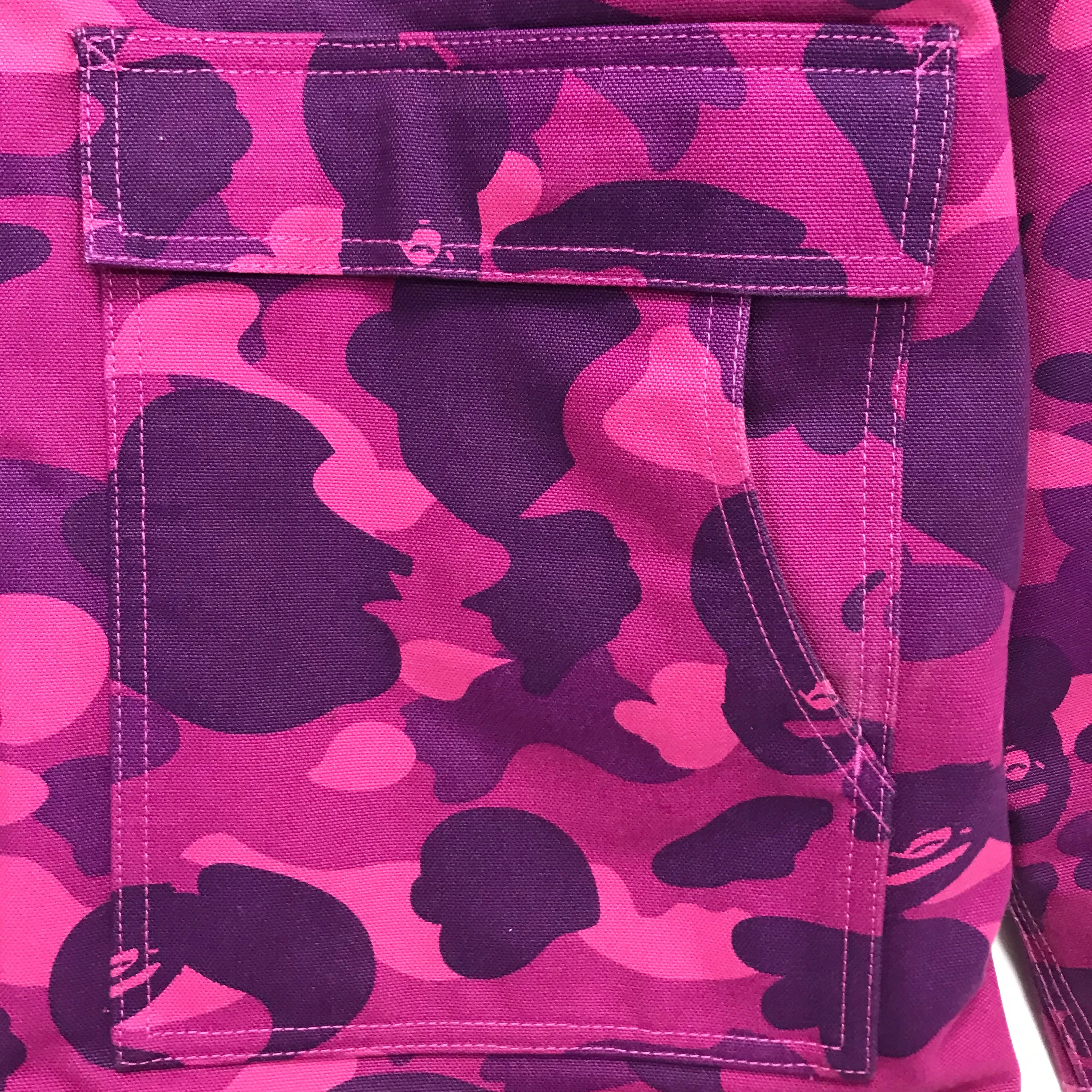 [M] A Bathing Ape Bape Carhartt N-3B Color Camo Jacket Purple