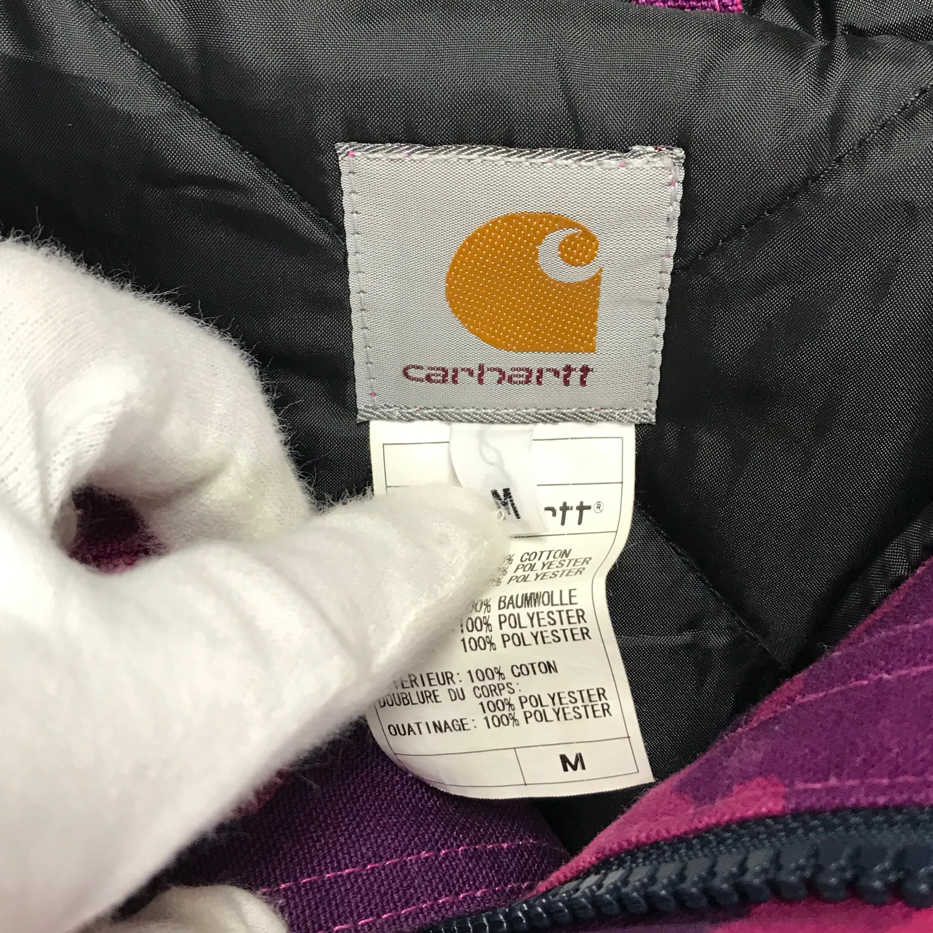 [M] A Bathing Ape Bape Carhartt N-3B Color Camo Jacket Purple