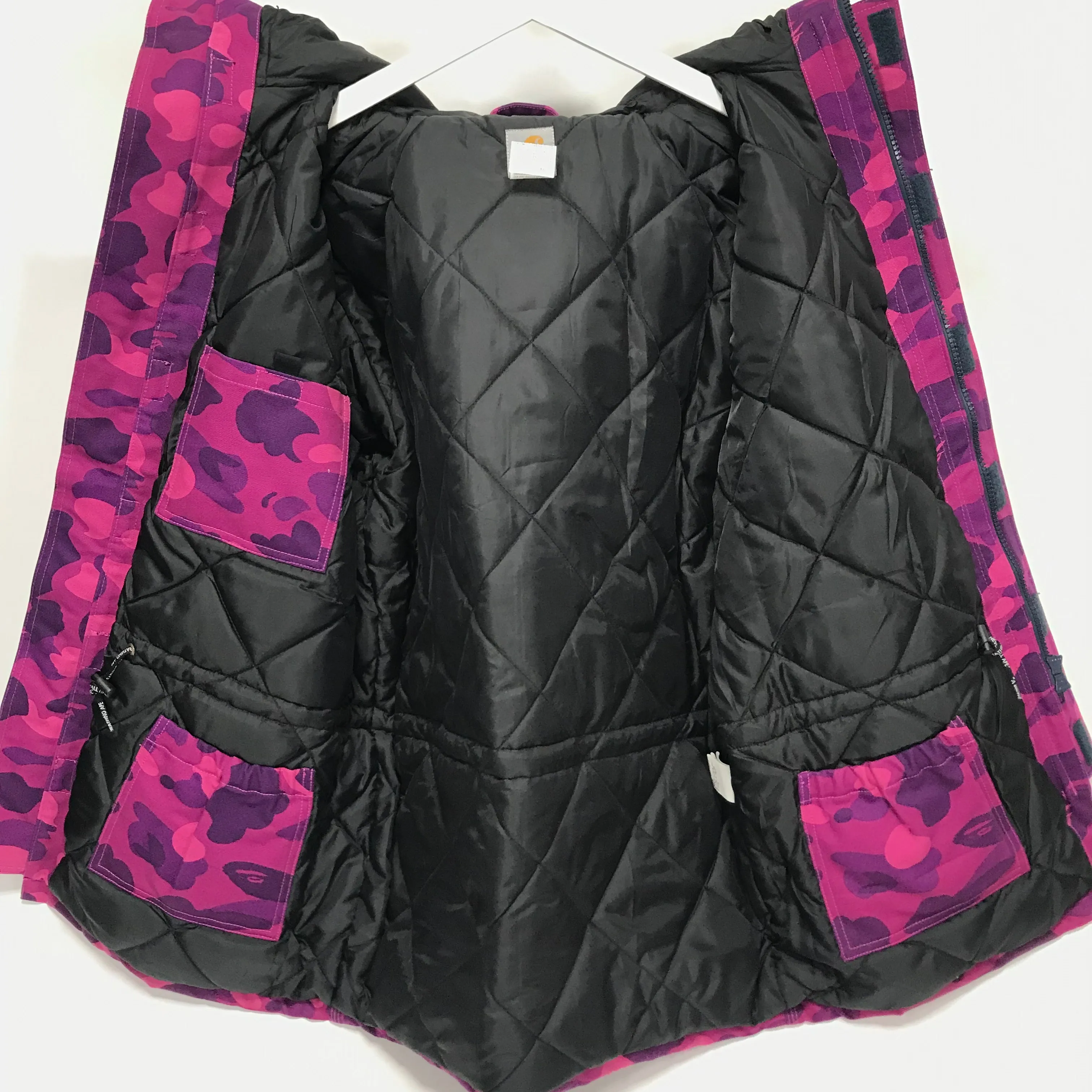 [M] A Bathing Ape Bape Carhartt N-3B Color Camo Jacket Purple