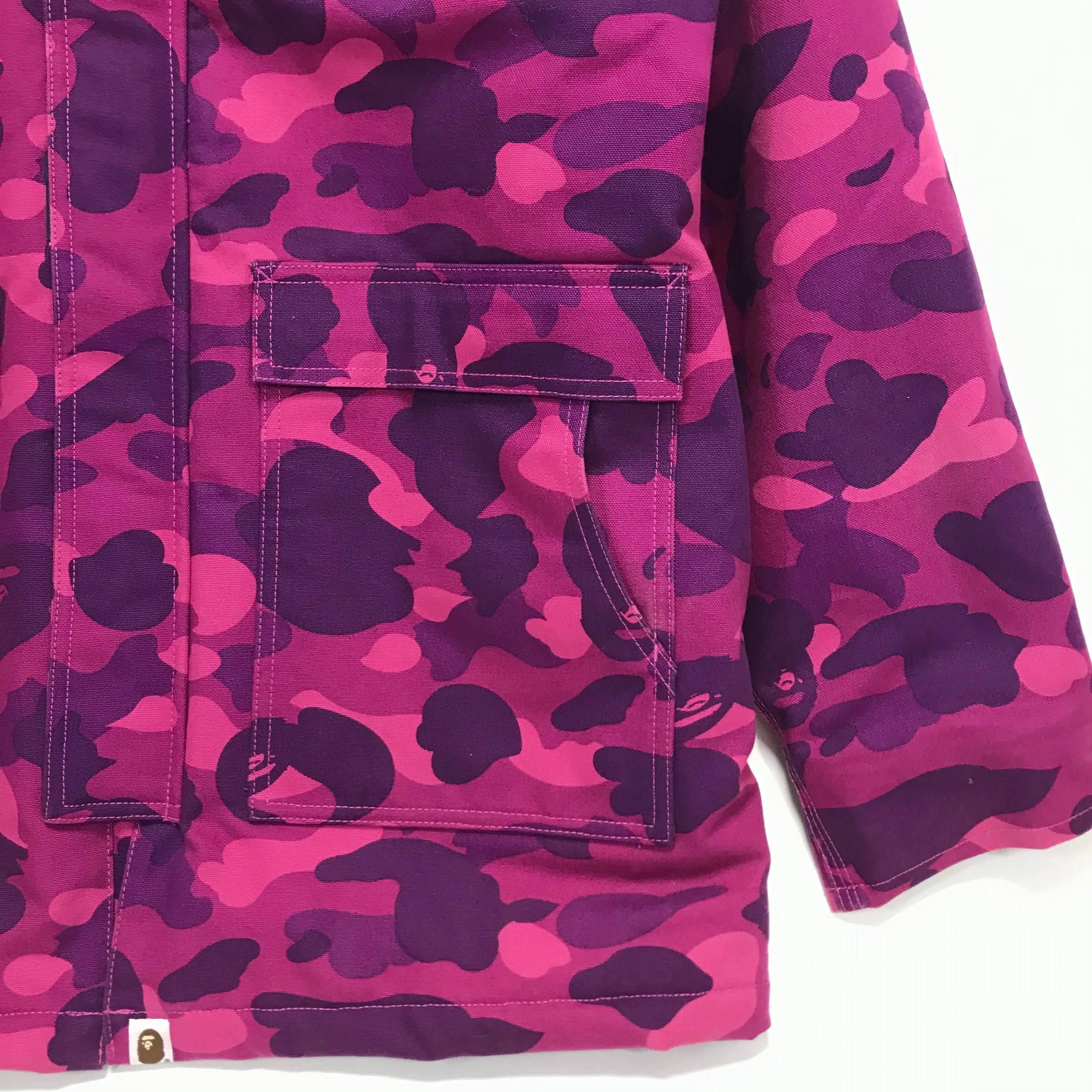 [M] A Bathing Ape Bape Carhartt N-3B Color Camo Jacket Purple