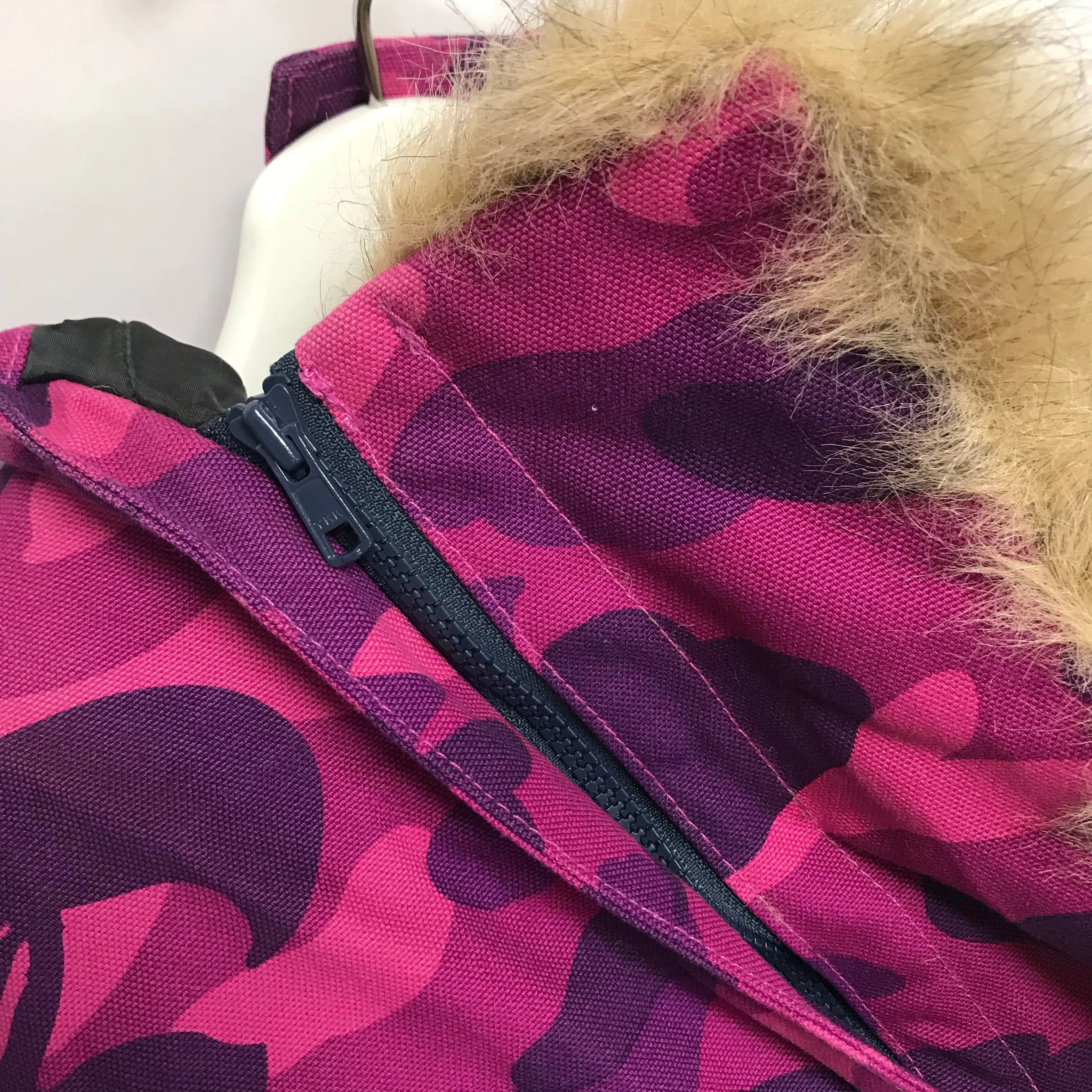 [M] A Bathing Ape Bape Carhartt N-3B Color Camo Jacket Purple