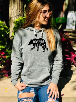 Mama Bear Floral Hoodie