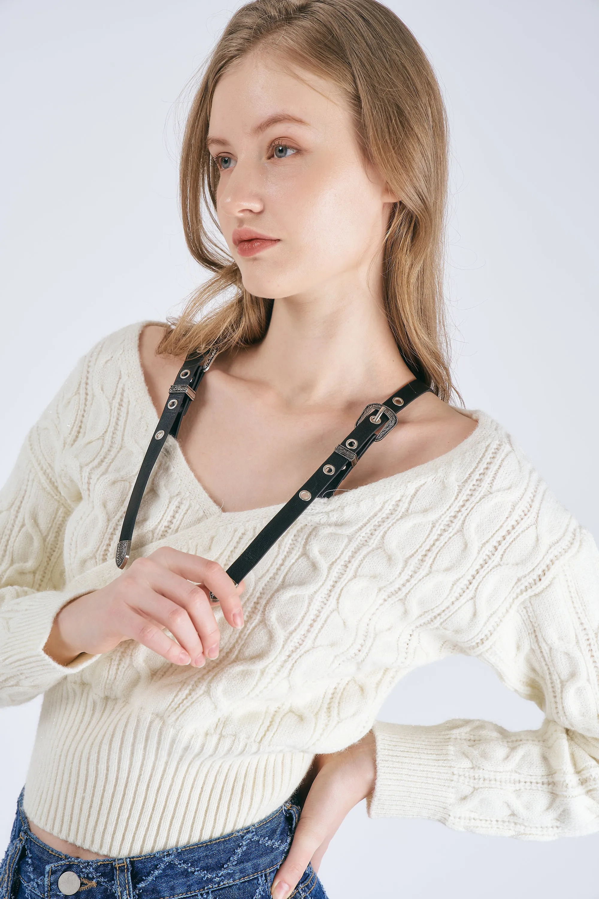 Maya Shoulder Strap Sweater
