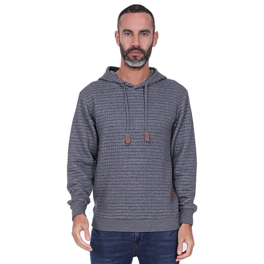 Men's Overhead Textured Hoodie - Charcoal