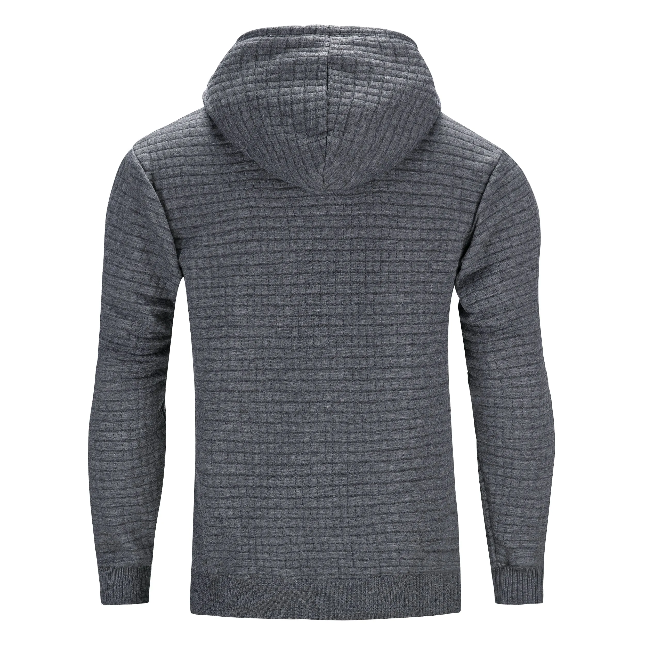 Men's Overhead Textured Hoodie - Charcoal