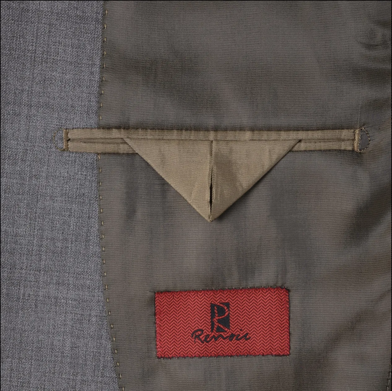 Men's Renoir Two Piece Gray Wool Suit Classic Fit