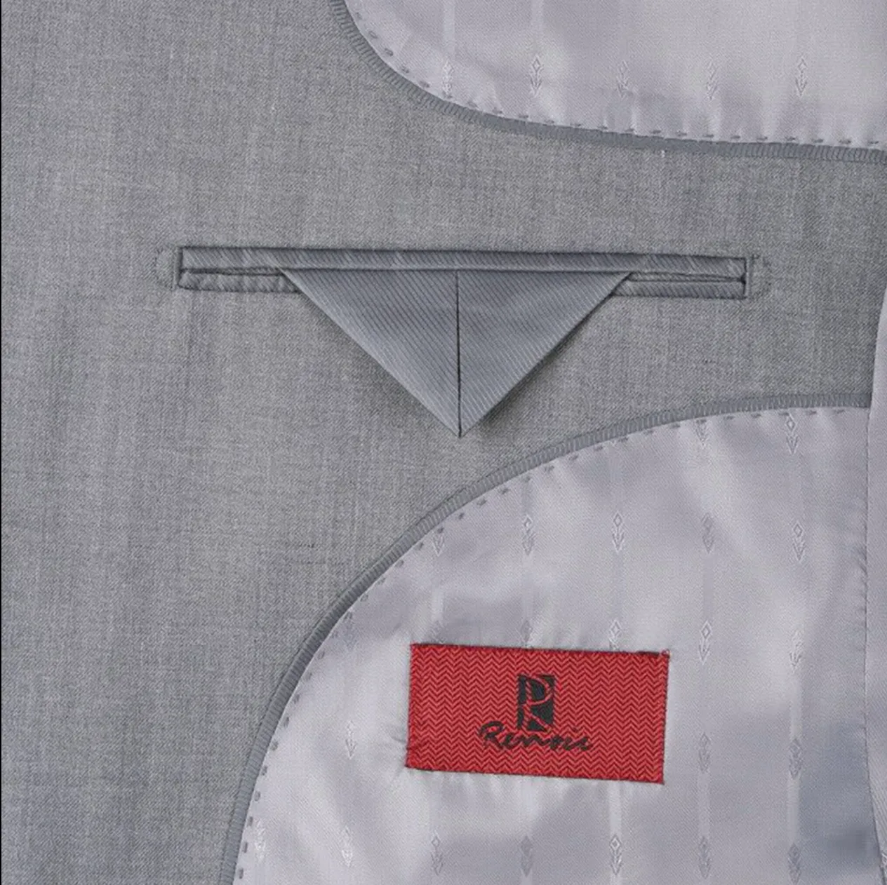 Men's Renoir Two Piece Silver Classic Fit Suit
