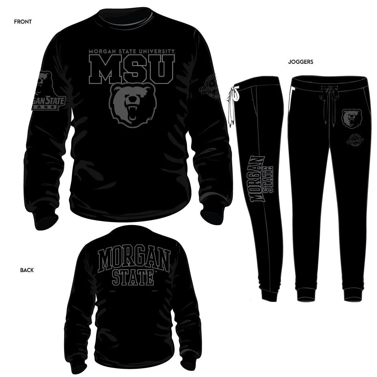 MORGAN STATE | BOB Chenille Embroidery Sweatshirt & Joggers (aja)