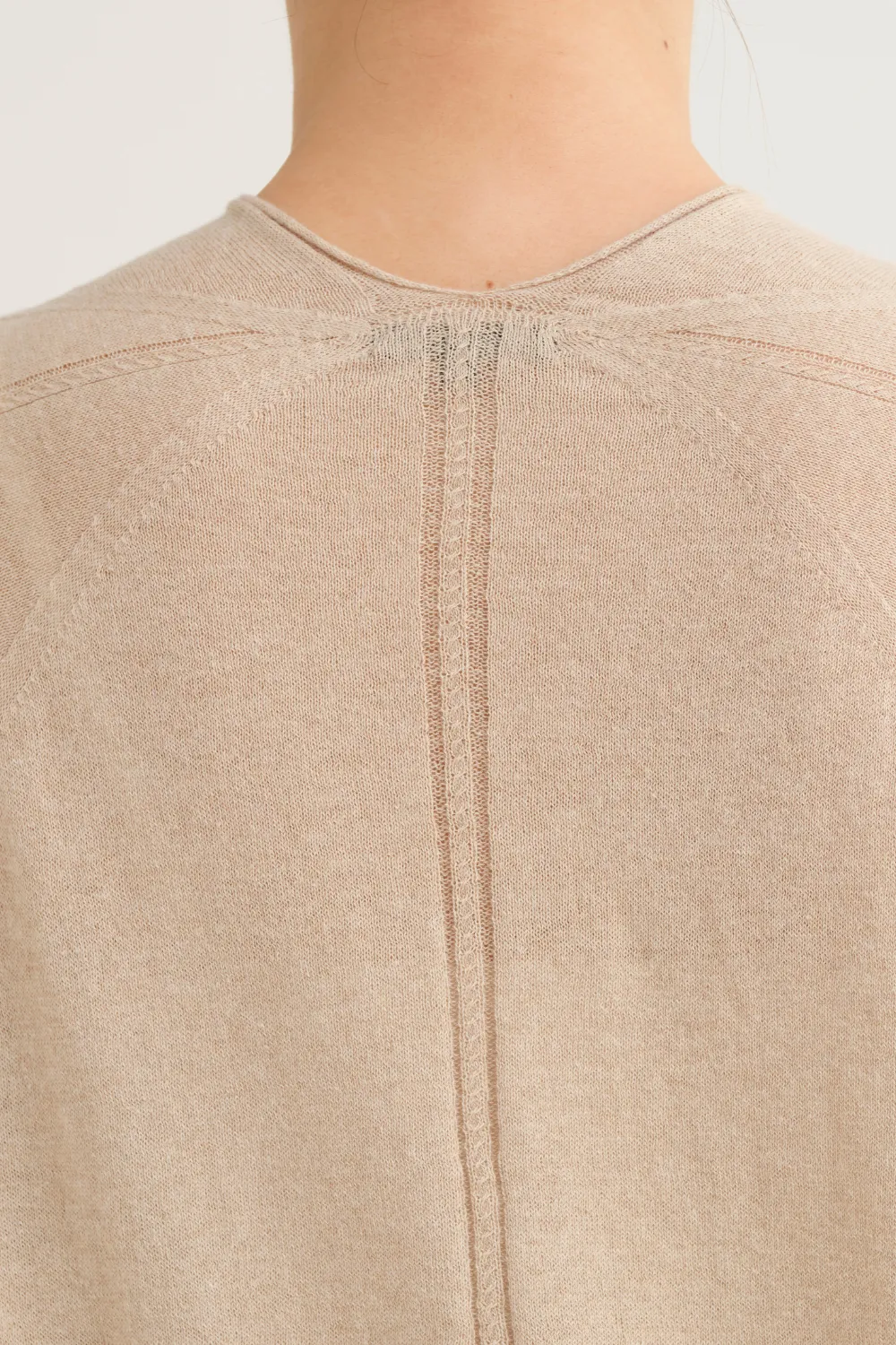 Pas de Calais Cotton Linen V Neck Pullover
