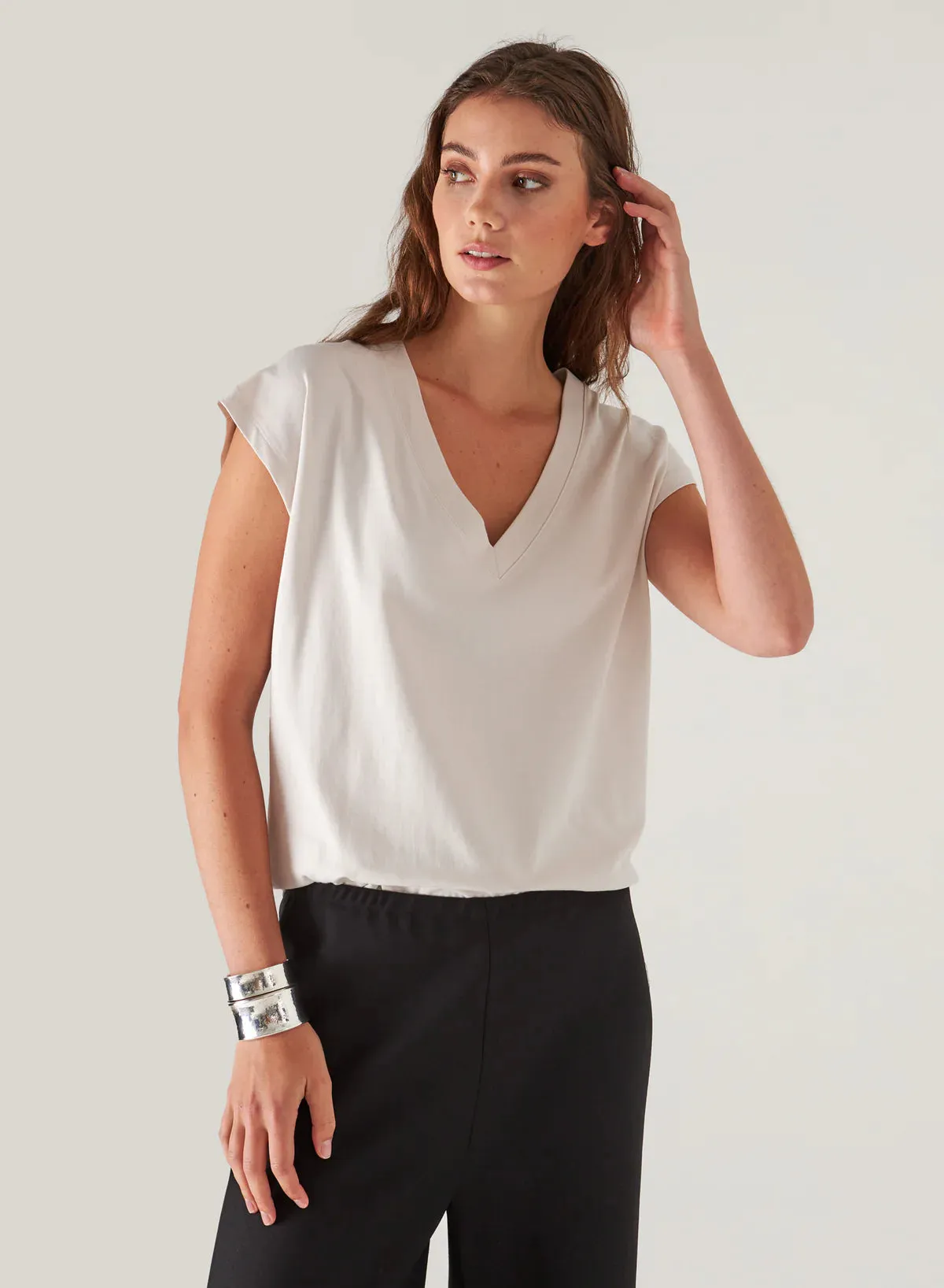 Pima V-Neck Tee