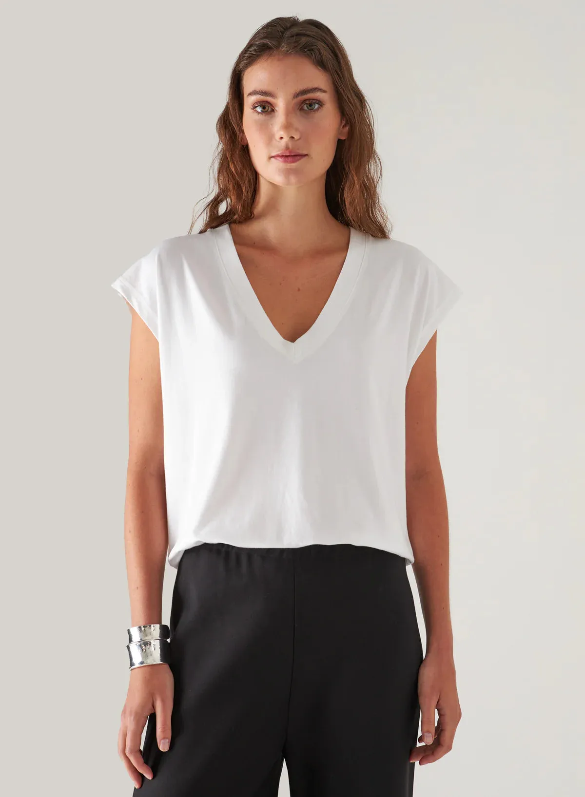 Pima V-Neck Tee