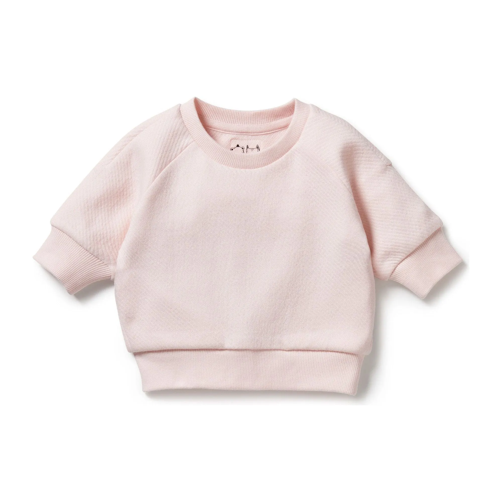 Pink Organic Quilted Sweat