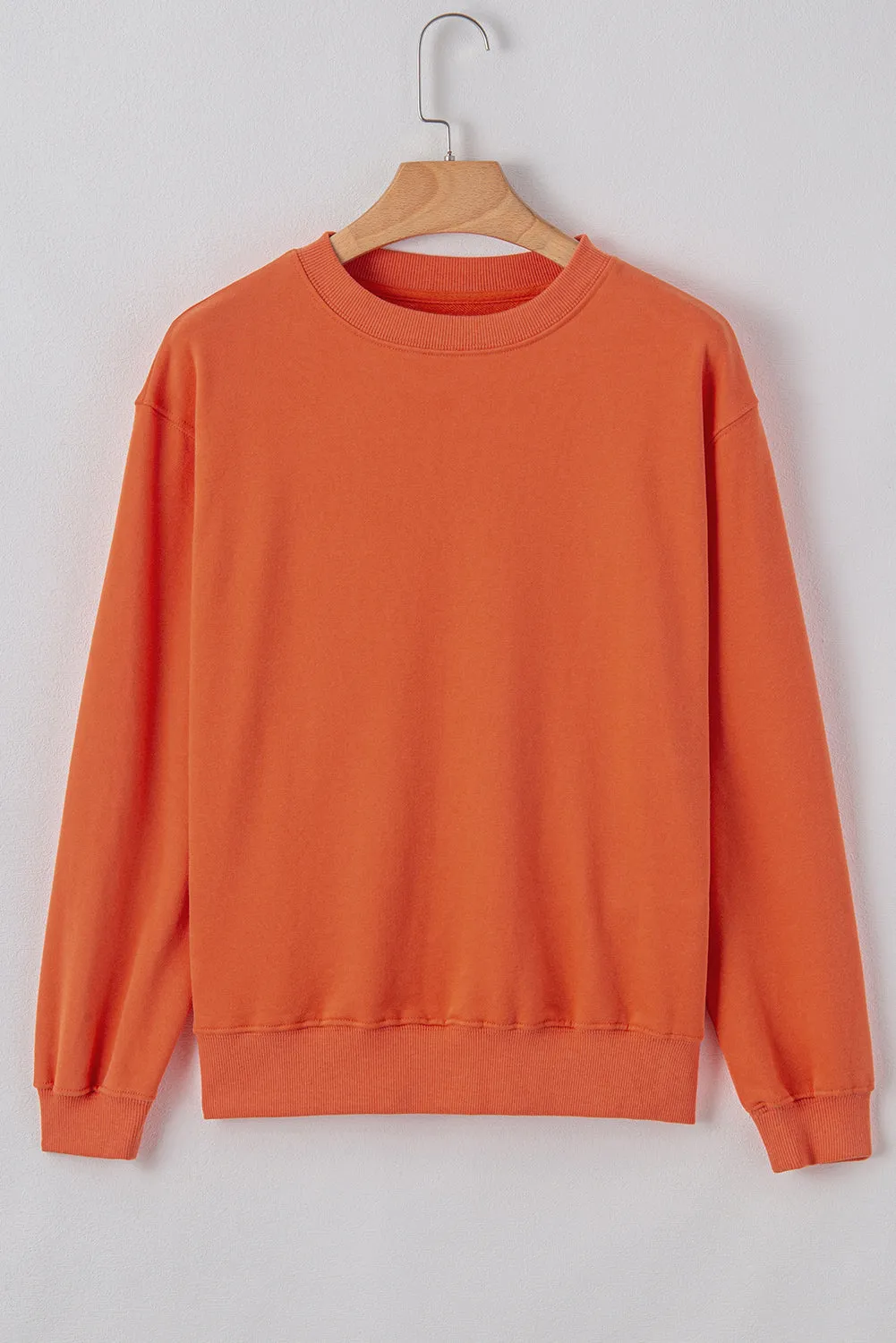 Plain Crewneck Pullover Sweatshirt