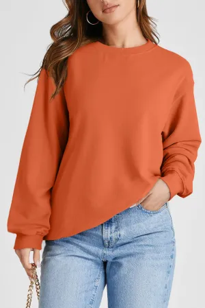 Plain Crewneck Pullover Sweatshirt