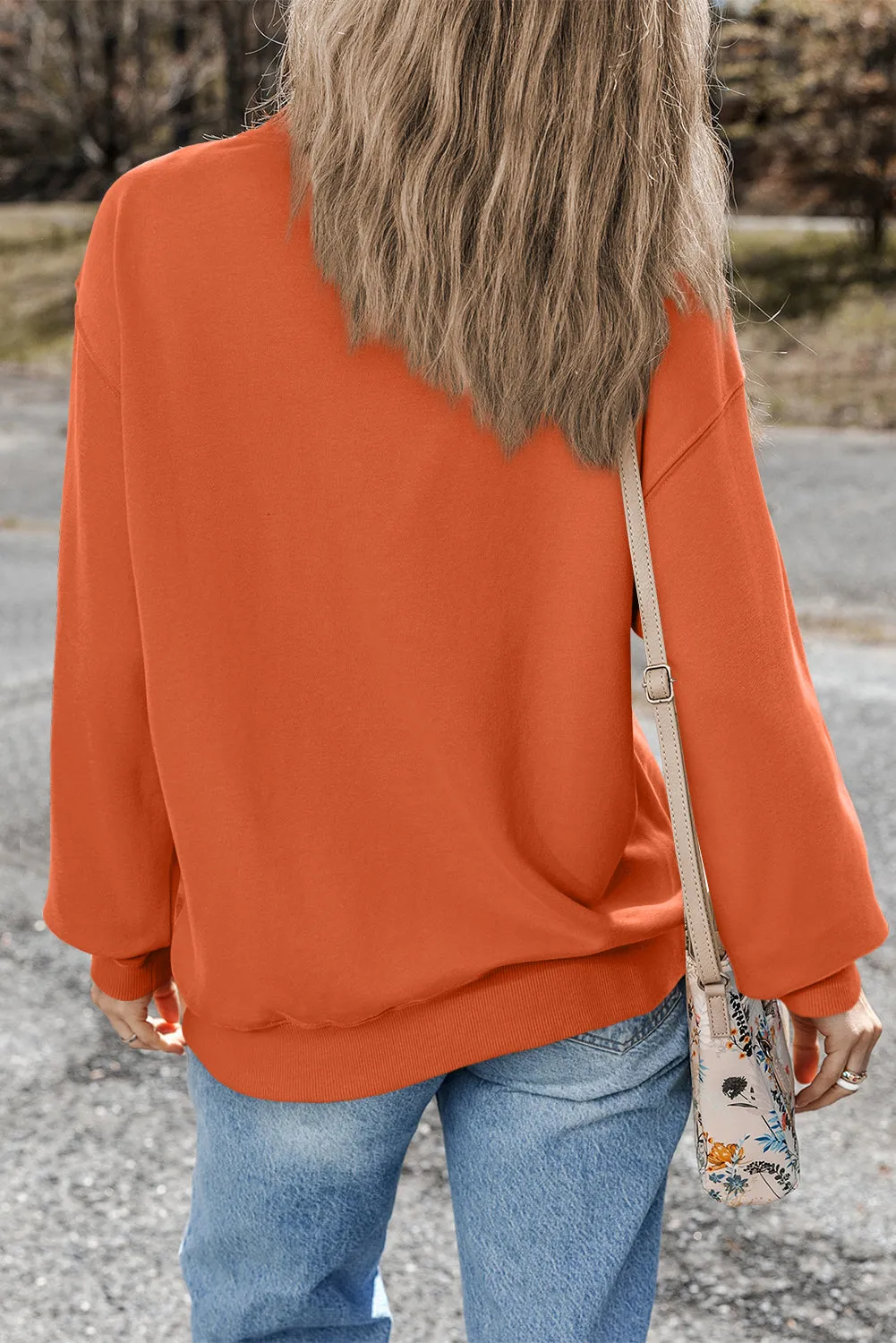 Plain Crewneck Pullover Sweatshirt