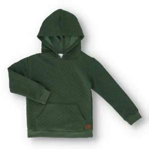 Pre-Boys Fashion Quilted Pullover Hoody - Fatigue