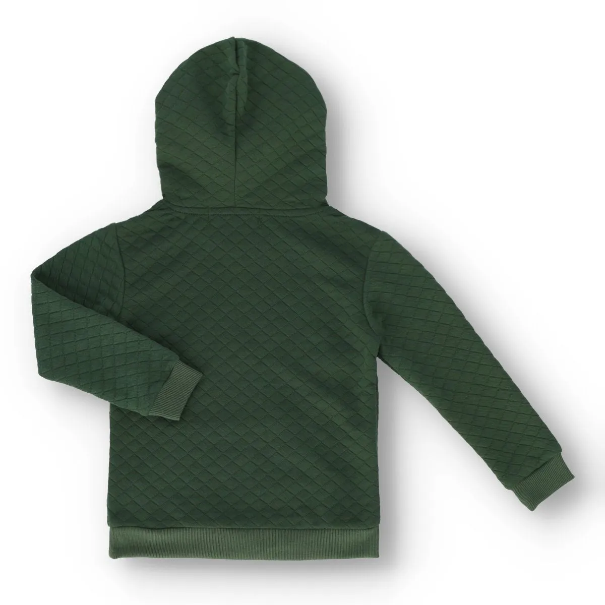 Pre-Boys Fashion Quilted Pullover Hoody - Fatigue