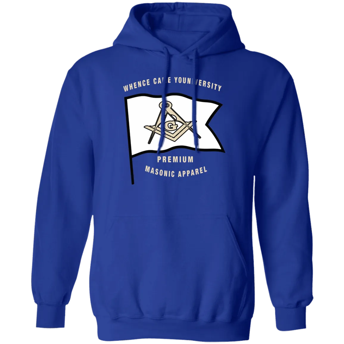 Premium Masonic Apparel Pullover Hoodie (white flag)