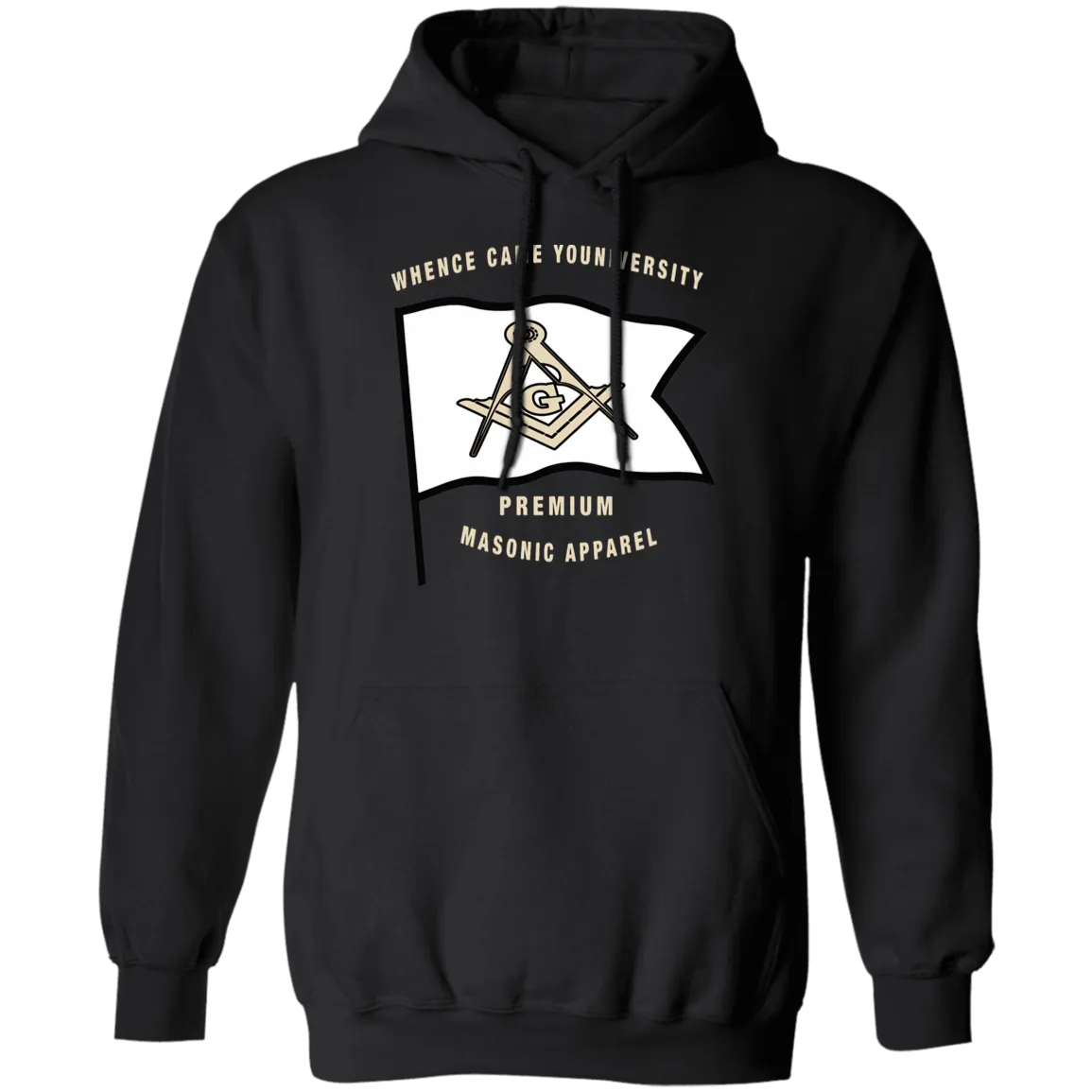 Premium Masonic Apparel Pullover Hoodie (white flag)