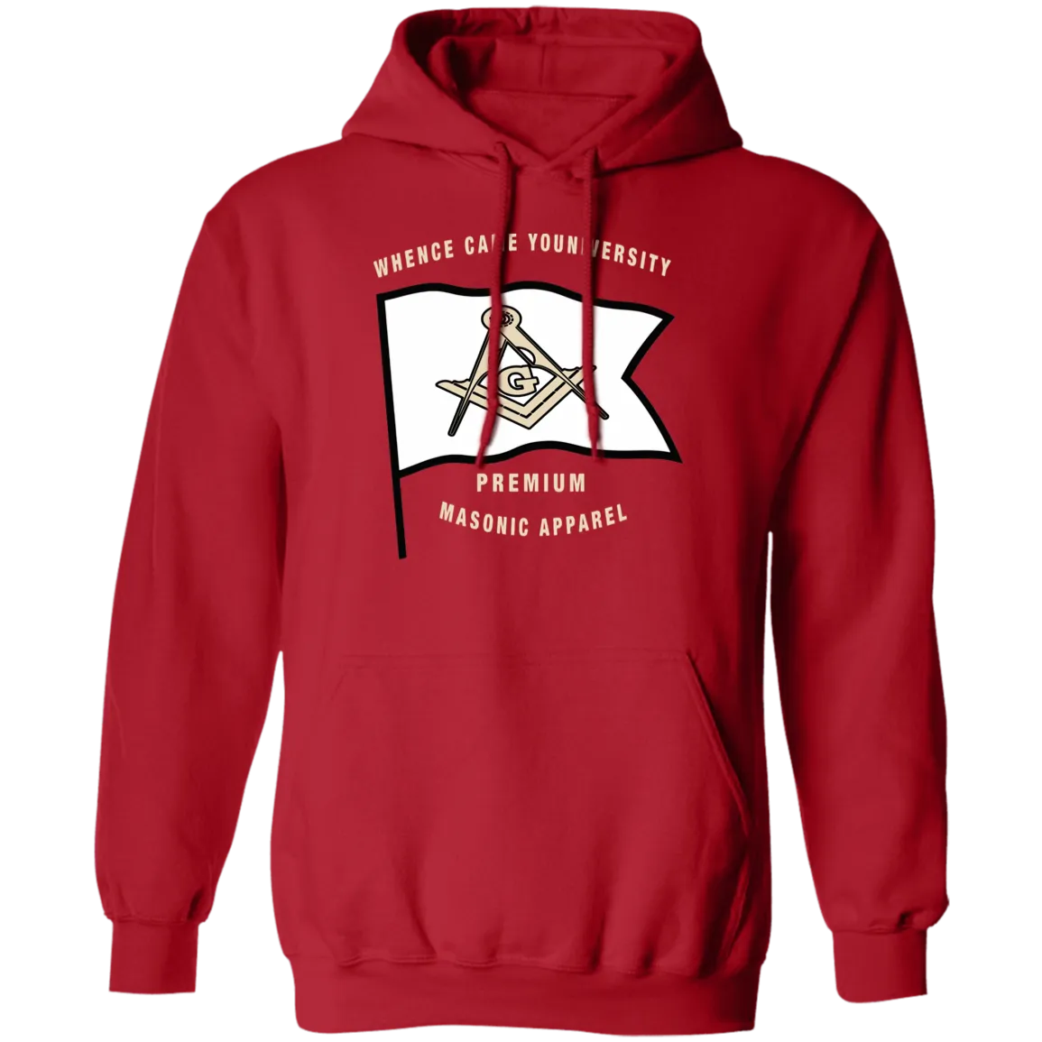 Premium Masonic Apparel Pullover Hoodie (white flag)