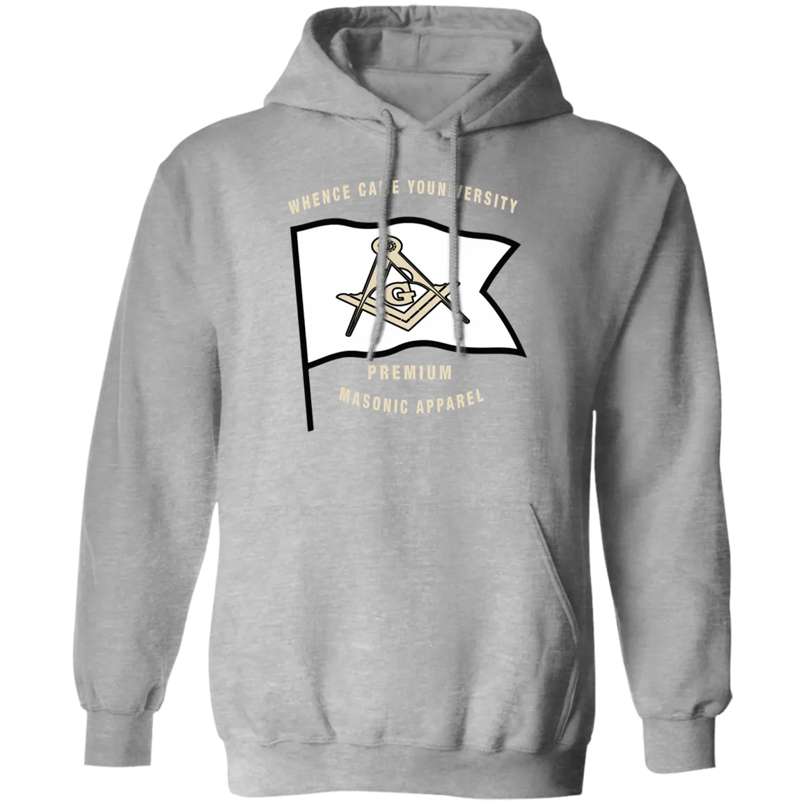 Premium Masonic Apparel Pullover Hoodie (white flag)